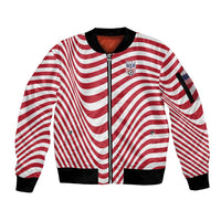 Custom Soccer 2026 USA Sleeve Zip Bomber Jacket Wave Flag Stylized