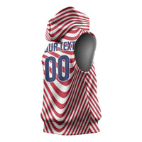 Custom Soccer 2026 USA Sleeveless Hoodie Wave Flag Stylized