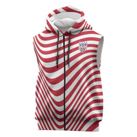 Custom Soccer 2026 USA Sleeveless Zip Hoodie Wave Flag Stylized