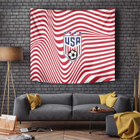 Soccer 2026 USA Tapestry Wave Flag Stylized