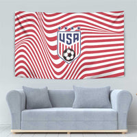 Soccer 2026 USA Tapestry Wave Flag Stylized