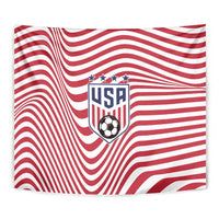 Soccer 2026 USA Tapestry Wave Flag Stylized