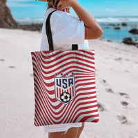 Soccer 2026 USA Tote Bag Wave Flag Stylized