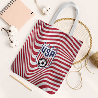 Soccer 2026 USA Tote Bag Wave Flag Stylized