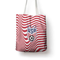 Soccer 2026 USA Tote Bag Wave Flag Stylized