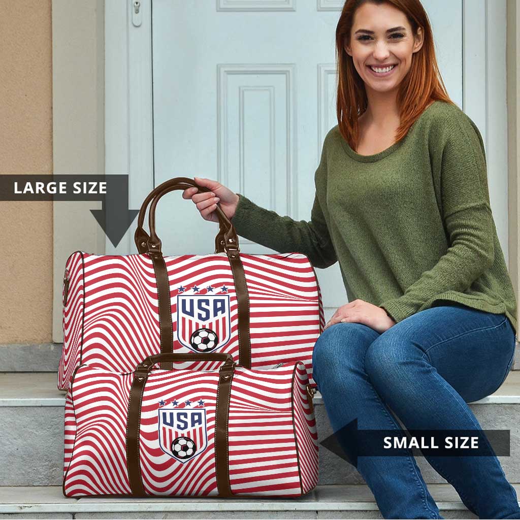 Soccer 2026 USA Travel Bag Wave Flag Stylized