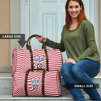 Soccer 2026 USA Travel Bag Wave Flag Stylized