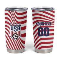 Custom Soccer 2026 USA Tumbler Cup Wave Flag Stylized
