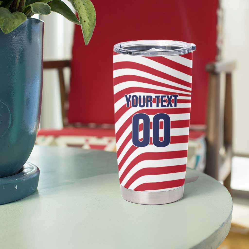 Custom Soccer 2026 USA Tumbler Cup Wave Flag Stylized