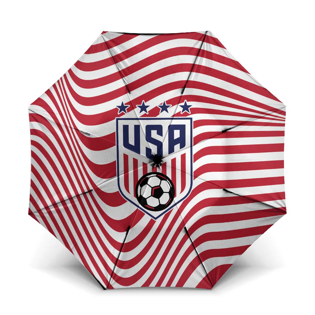 Soccer 2026 USA Umbrella Wave Flag Stylized