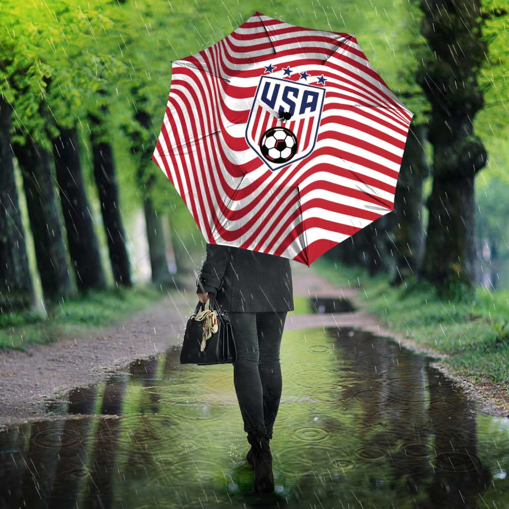 Soccer 2026 USA Umbrella Wave Flag Stylized