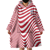 Custom Soccer 2026 USA Wearable Blanket Hoodie Wave Flag Stylized