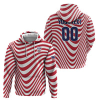 Custom Soccer 2026 USA Zip Hoodie Wave Flag Stylized