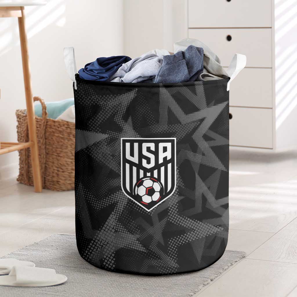 Soccer 2026 USA Laundry Basket Black Stars Version