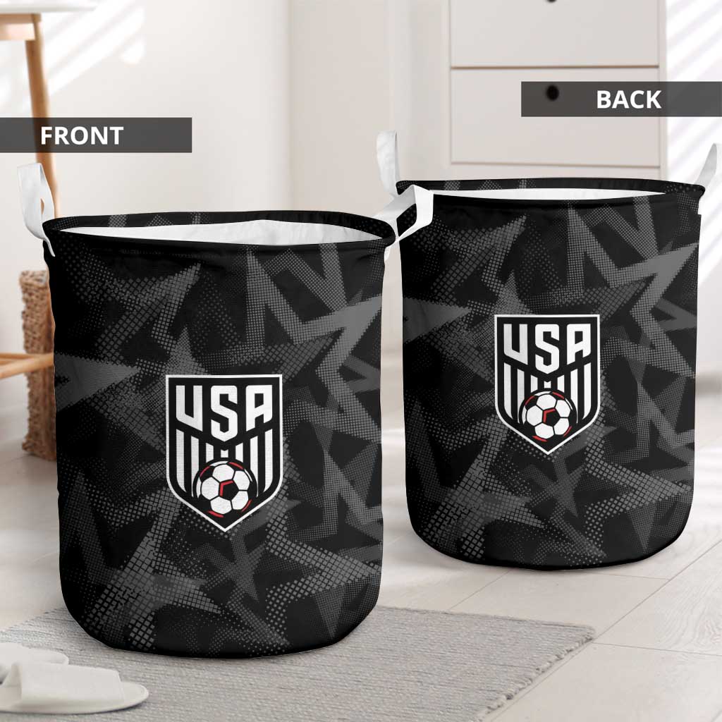 Soccer 2026 USA Laundry Basket Black Stars Version