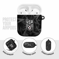 Soccer 2026 USA AirPods Case Black Stars Version