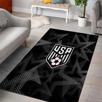 Soccer 2026 USA Area Rug Black Stars Version