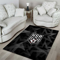 Soccer 2026 USA Area Rug Black Stars Version