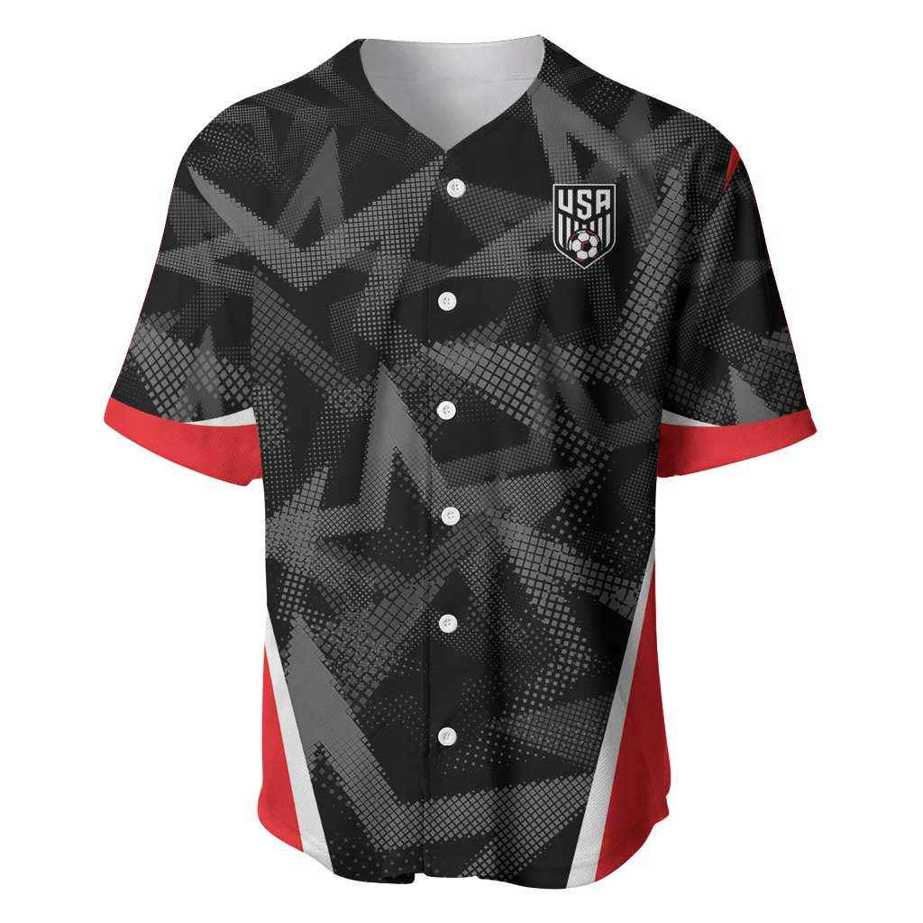 Custom Soccer 2026 USA Baseball Jersey Black Stars Version