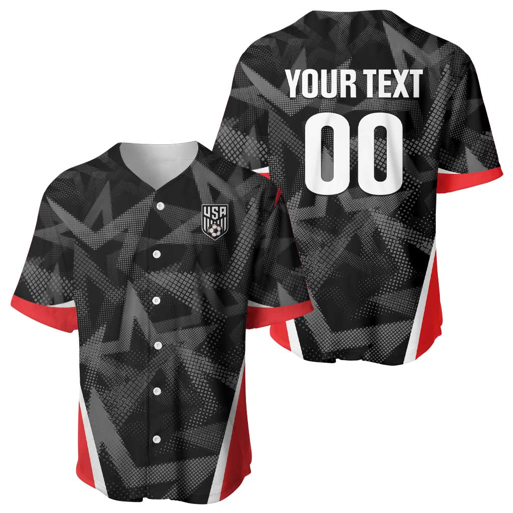 Custom Soccer 2026 USA Baseball Jersey Black Stars Version