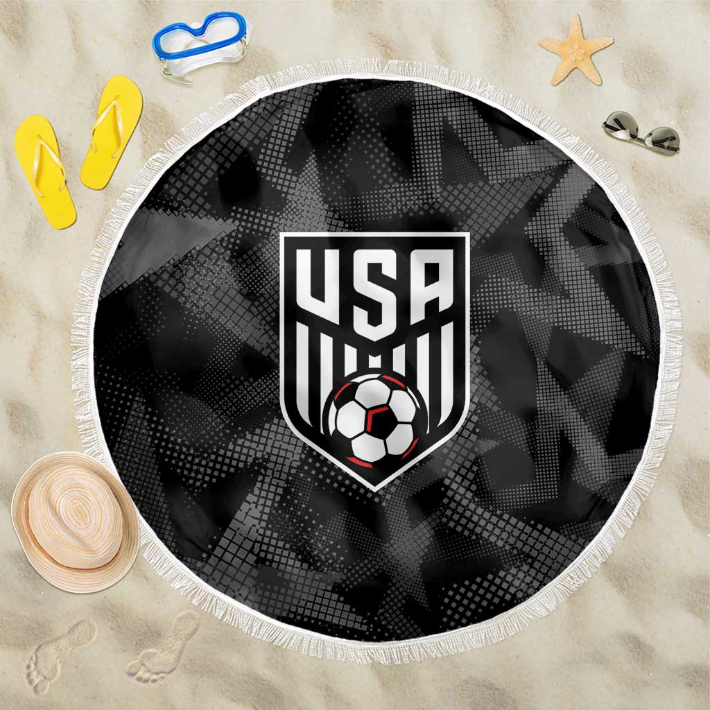 Soccer 2026 USA Beach Blanket Black Stars Version