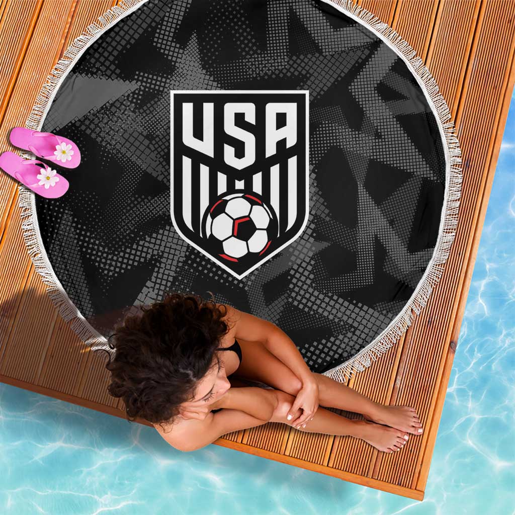 Soccer 2026 USA Beach Blanket Black Stars Version