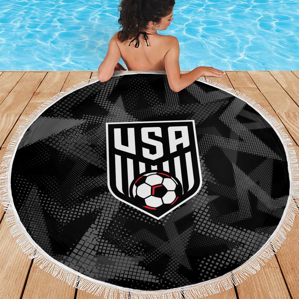 Soccer 2026 USA Beach Blanket Black Stars Version
