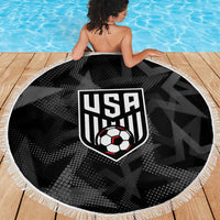 Soccer 2026 USA Beach Blanket Black Stars Version
