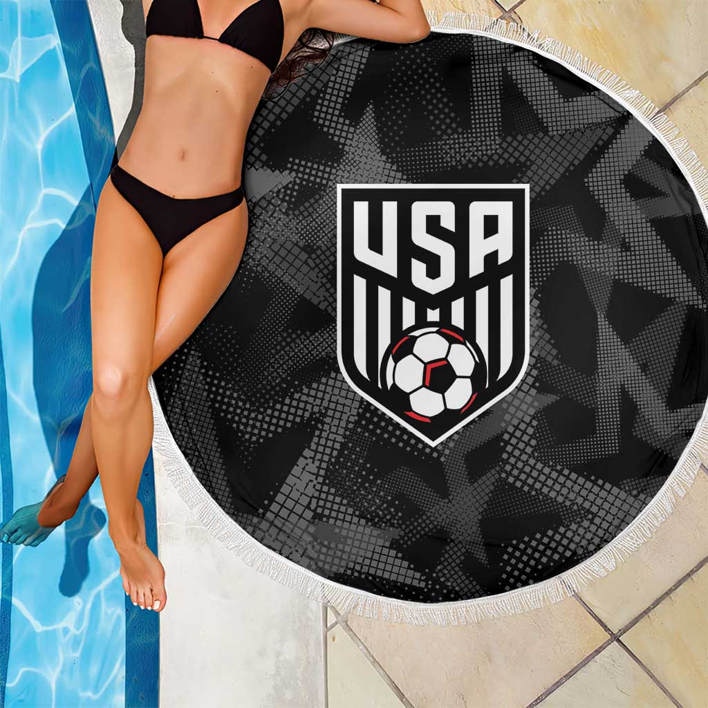 Soccer 2026 USA Beach Blanket Black Stars Version