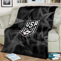 Soccer 2026 USA Blanket Black Stars Version