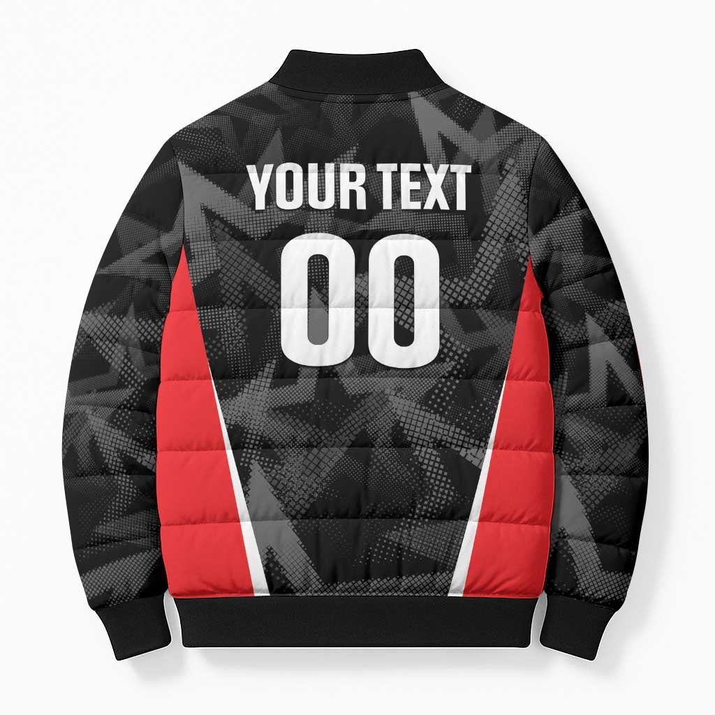 Custom Soccer 2026 USA Bomber Puffer Jacket Black Stars Version