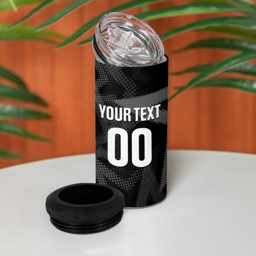 Custom Soccer 2026 USA 4 in 1 Can Cooler Tumbler Black Stars Version