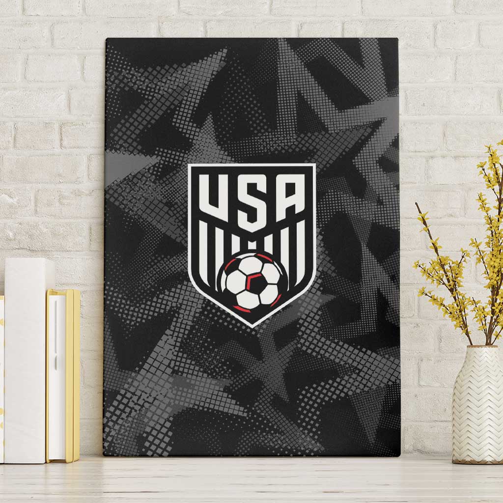 Soccer 2026 USA Canvas Wall Art Black Stars Version