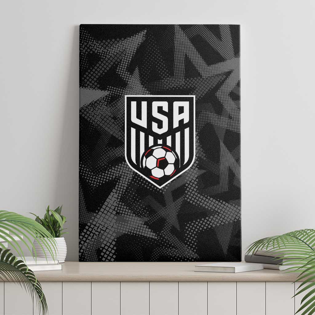 Soccer 2026 USA Canvas Wall Art Black Stars Version