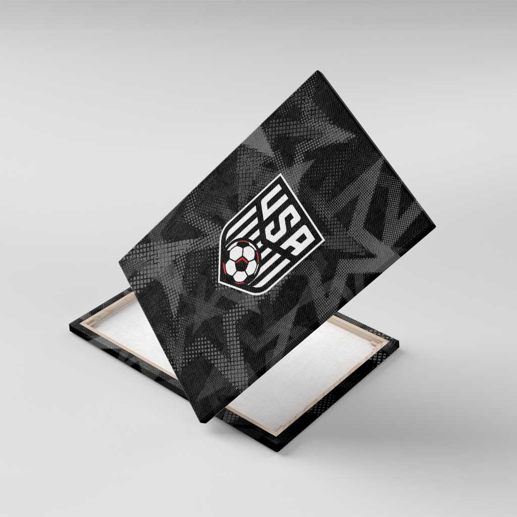 Soccer 2026 USA Canvas Wall Art Black Stars Version