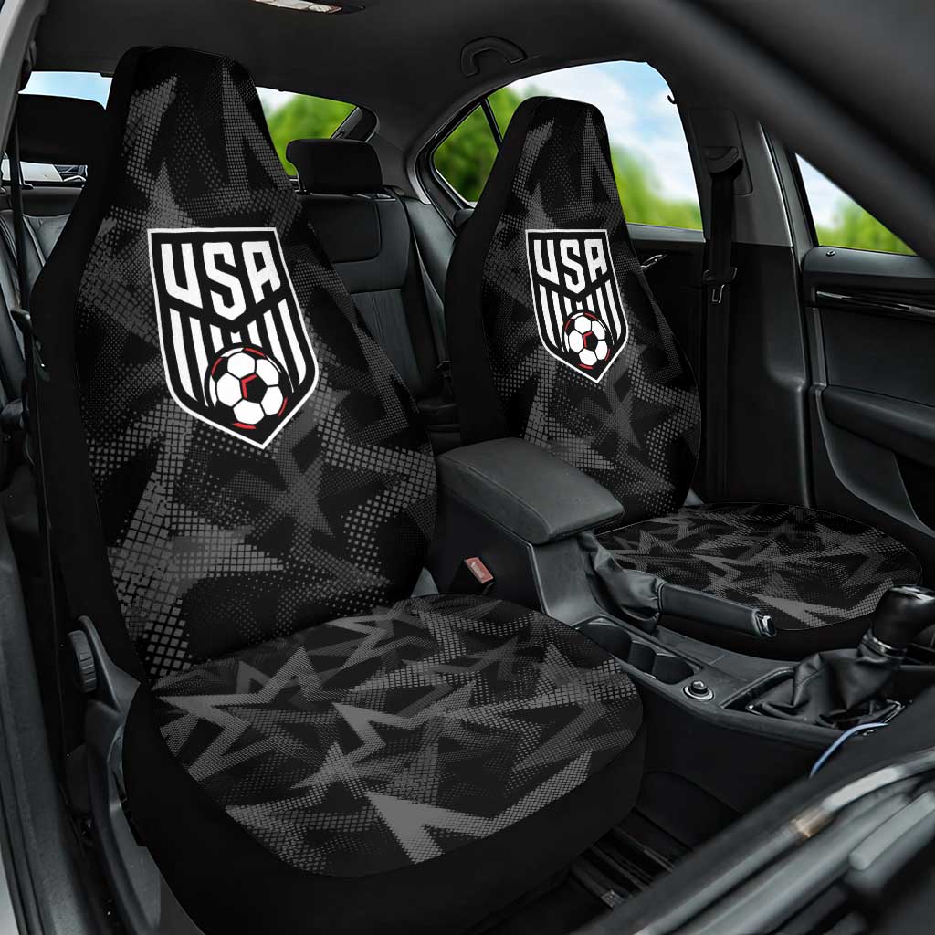 Soccer 2026 USA Car Seat Cover Black Stars Version