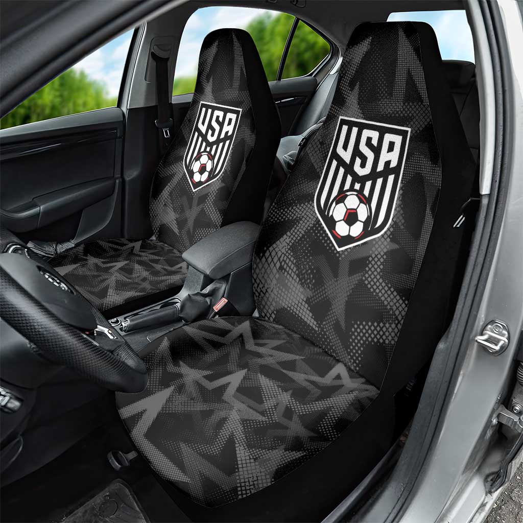 Soccer 2026 USA Car Seat Cover Black Stars Version