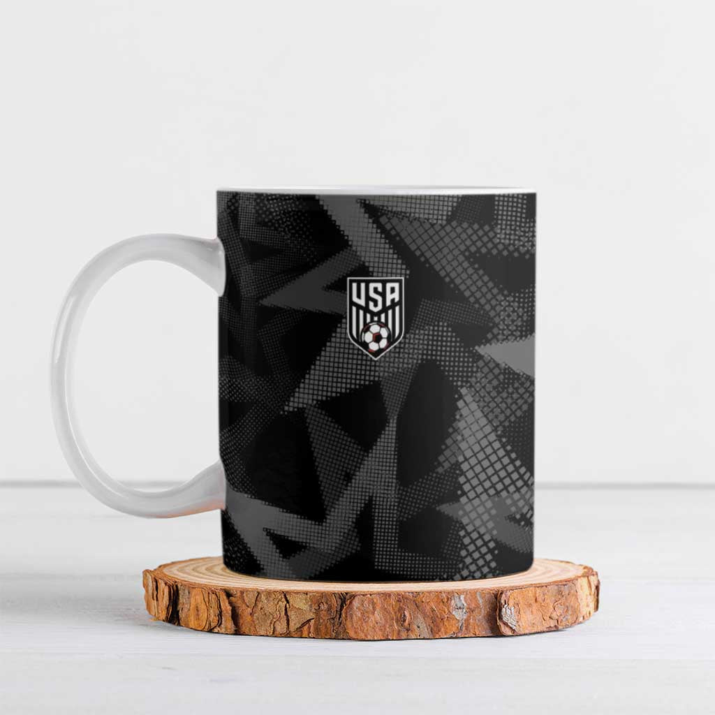 Custom Soccer 2026 USA Ceramic Mug Black Stars Version
