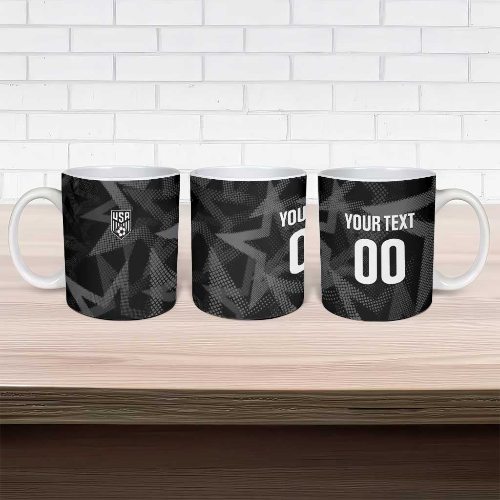 Custom Soccer 2026 USA Ceramic Mug Black Stars Version