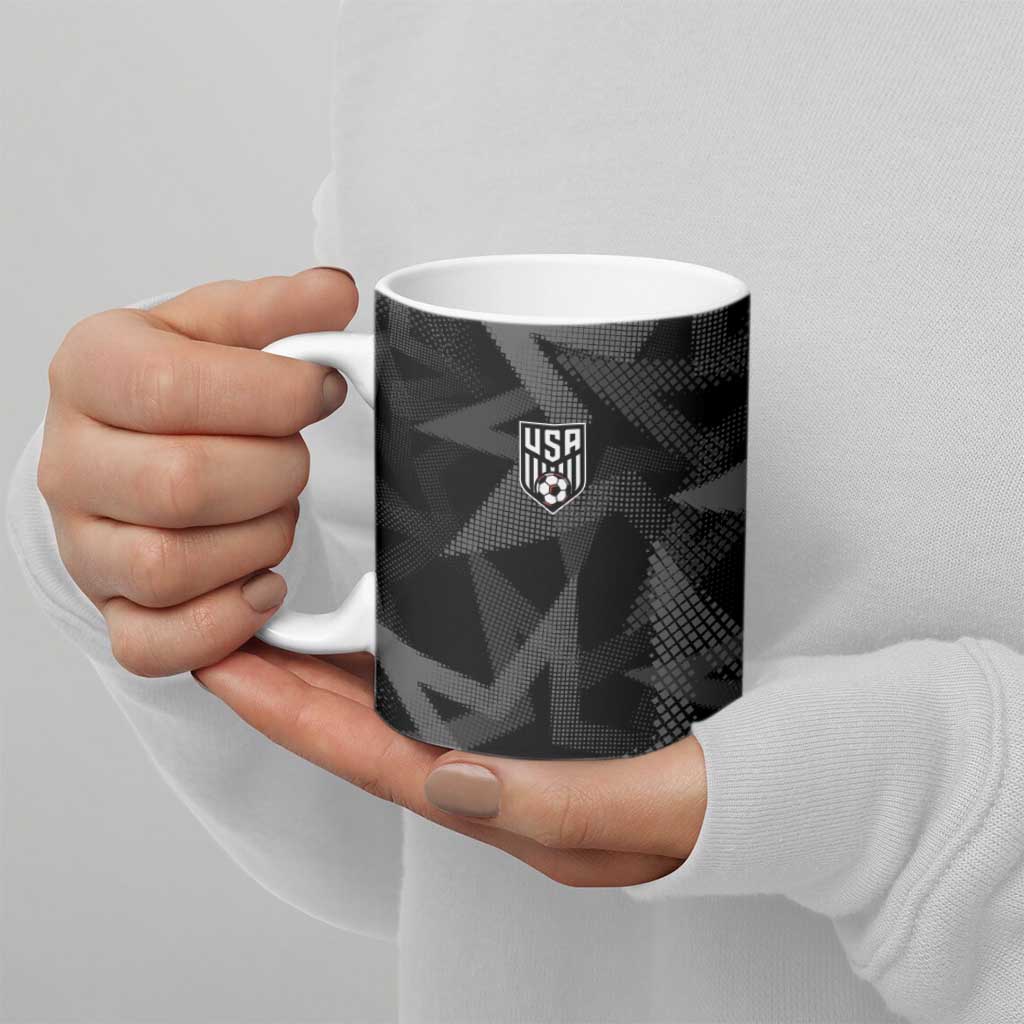 Custom Soccer 2026 USA Ceramic Mug Black Stars Version