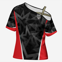 Custom Soccer 2026 USA Cross Shoulder Shirt Black Stars Version