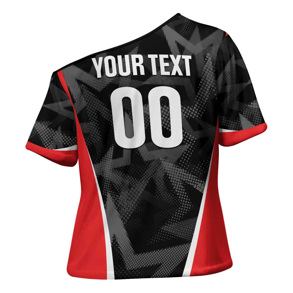 Custom Soccer 2026 USA Cross Shoulder Shirt Black Stars Version