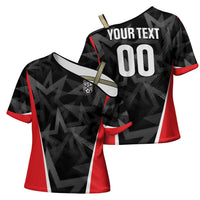 Custom Soccer 2026 USA Cross Shoulder Shirt Black Stars Version