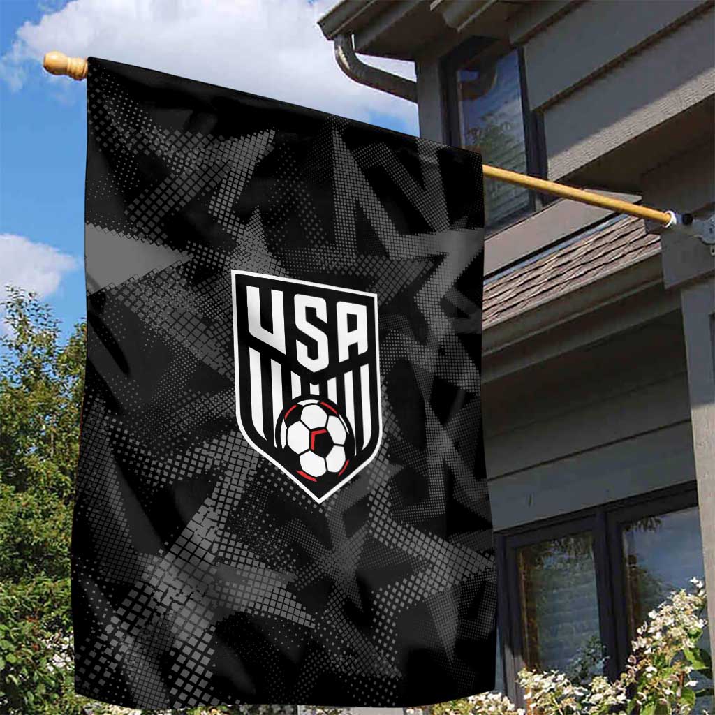 Soccer 2026 USA Garden Flag Black Stars Version