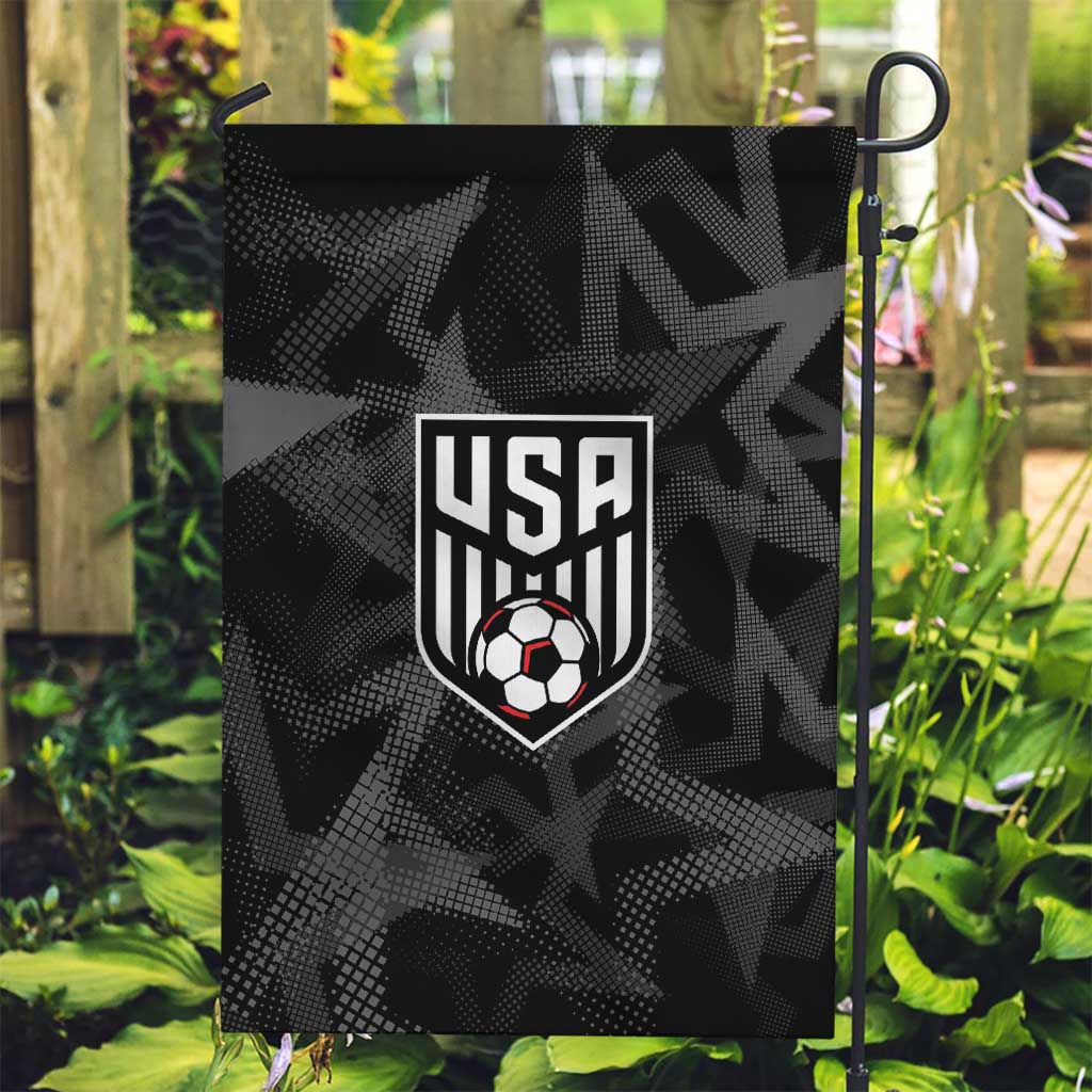 Soccer 2026 USA Garden Flag Black Stars Version