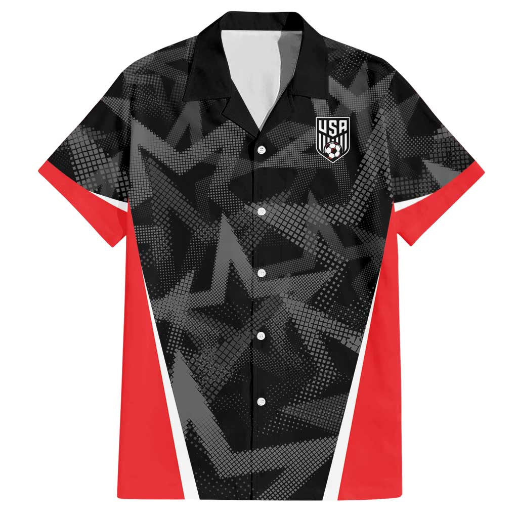Custom Soccer 2026 USA Hawaiian Shirt Black Stars Version