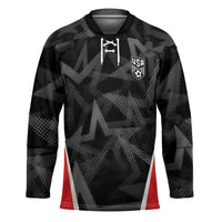 Custom Soccer 2026 USA Hockey Jersey Black Stars Version