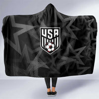 Soccer 2026 USA Hooded Blanket Black Stars Version