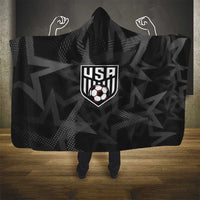 Soccer 2026 USA Hooded Blanket Black Stars Version