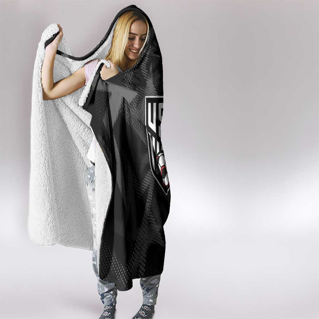 Soccer 2026 USA Hooded Blanket Black Stars Version